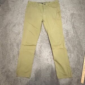 Springfield‎ Smart Collection Men Olive Green Chino Pants 35x29 Slim Straight